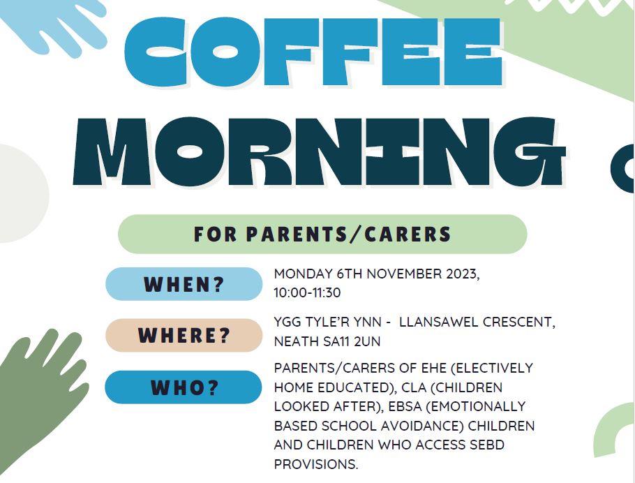 COFFEE MORNING / TRAINING FOR PARENTS / CARERS AND PROFESSIONALS