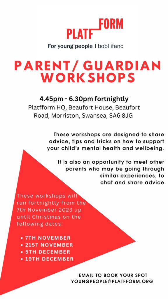 Parent/guardian workshops to support young people's mental health and wellbeing